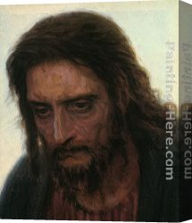 Wilderness Canvas Paintings - Christ in the Wilderness [detail] by Ivan Nikolaevich Kramskoy